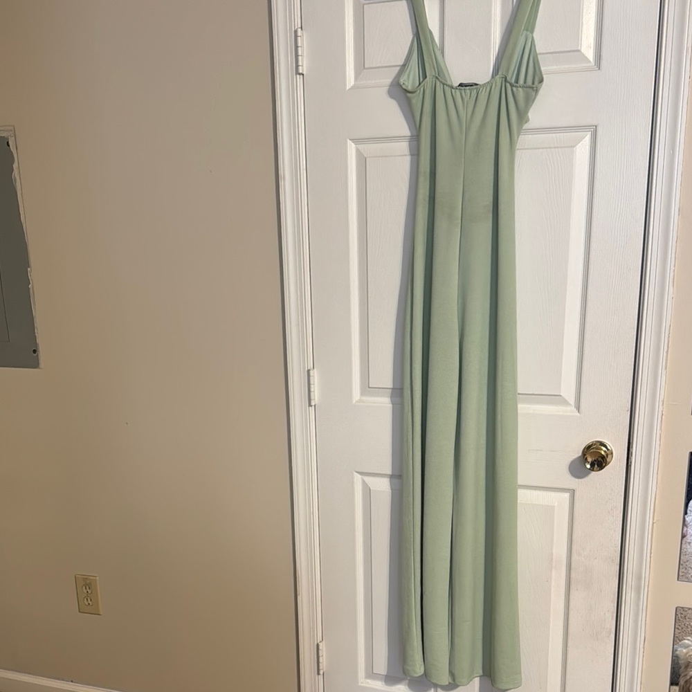 Elegant Green Flare Leg Jumpsuit